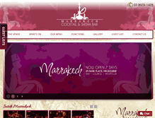 Tablet Screenshot of marrakechcocktailbar.com.au